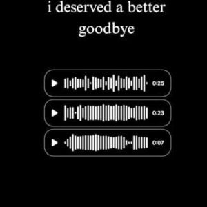 I deserved a better goodbye by akhira