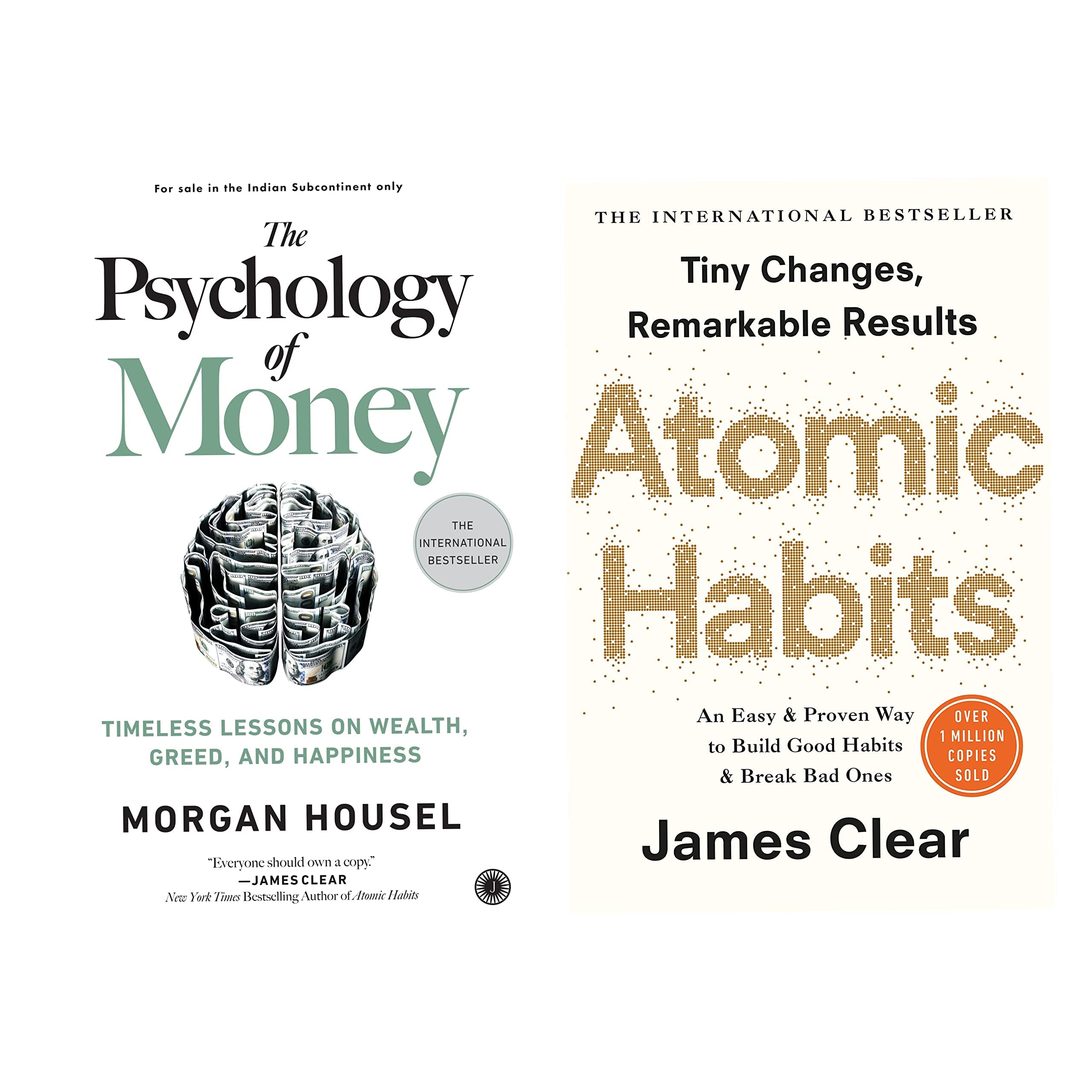 The Psychology Of Money + Atomic Habits (English, Paperback)